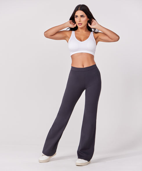 Ponte Flared Dark Grey Pant